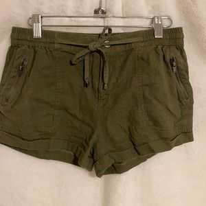 Olive Green Utility Shorts